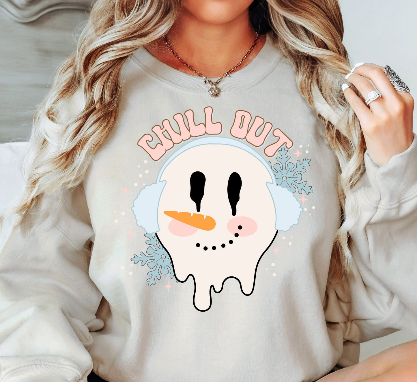 Chill Out Snowman Sweatshirt | Frosty Chic Collection | Unique Gifts for Family Friends