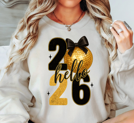 Hello 2026 New Year Sweatshirt | New Year Magic Collection | Unique Gifts for Family Friends