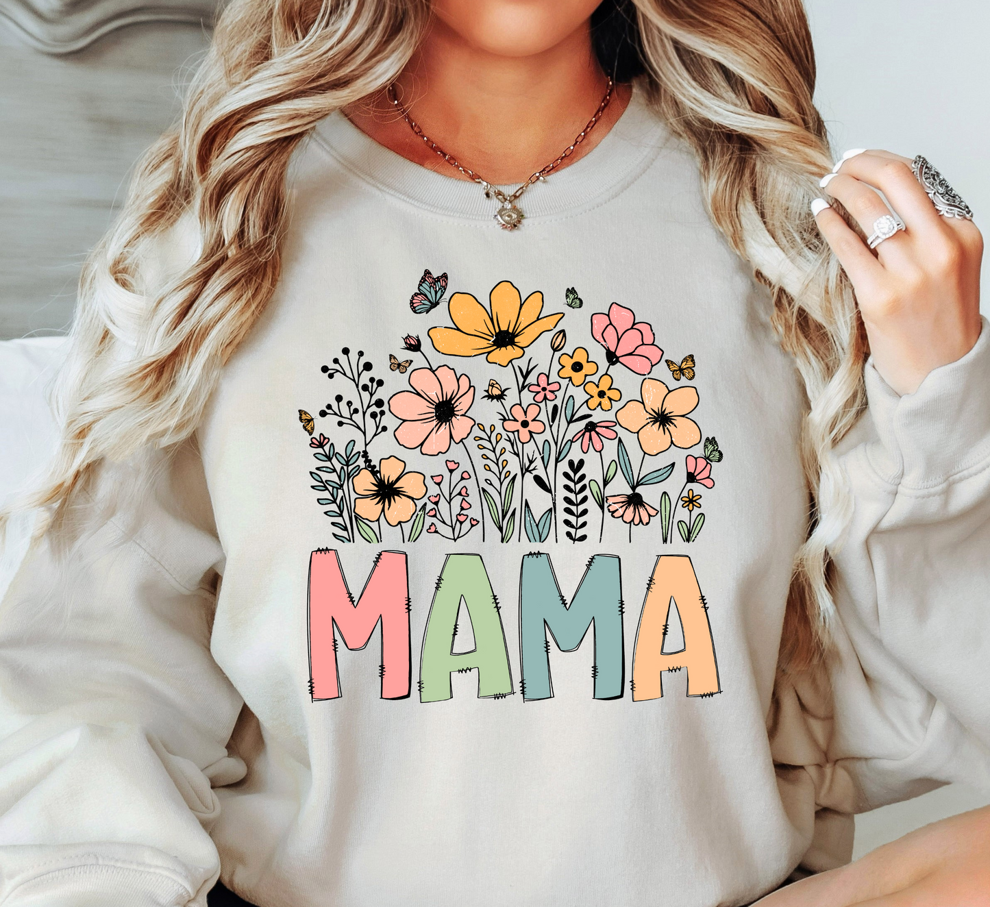 Mama Wildflowers Sweatshirt | Mama Mode Activated Collection | Unique Gifts for Family Friends