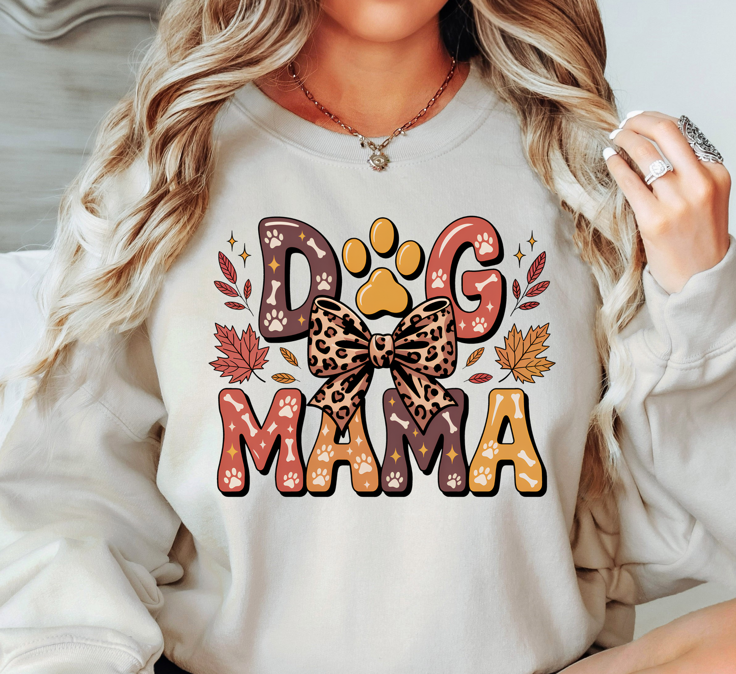Fall Dog Mama Sweatshirt | Pawsitive Vibes Collection | Unique Gifts for Family and Friends