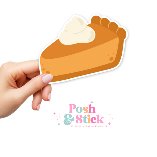 Yummy Pie | Harvest Joy Clear Vinyl Stickers | Unique Gifts For Family Friends