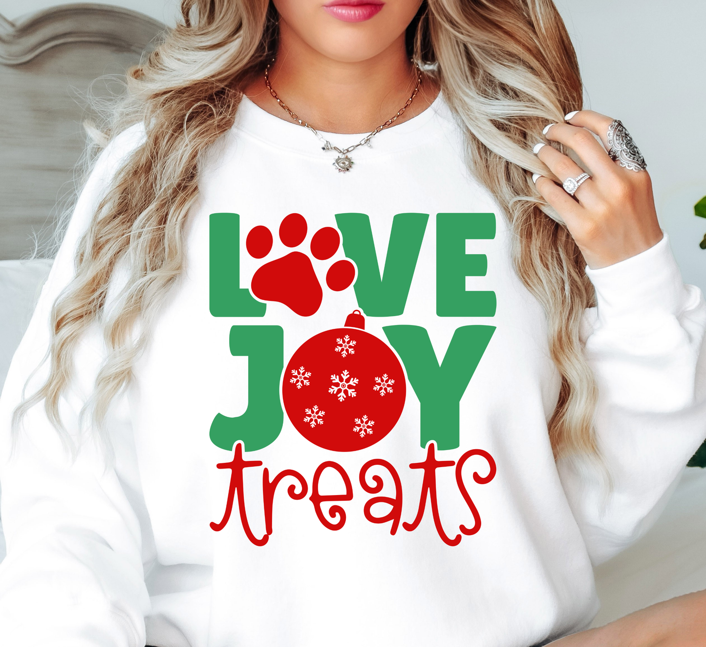 Love Joy Treats Sweatshirt | Pawsitive Vibes Collection | Unique Gifts for Family and Friends