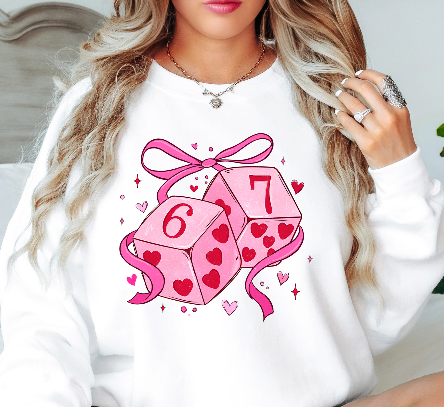 Preppy Six Seven Dice Sweatshirt | XoXo Love Collection | Unique Gifts for Family Friends