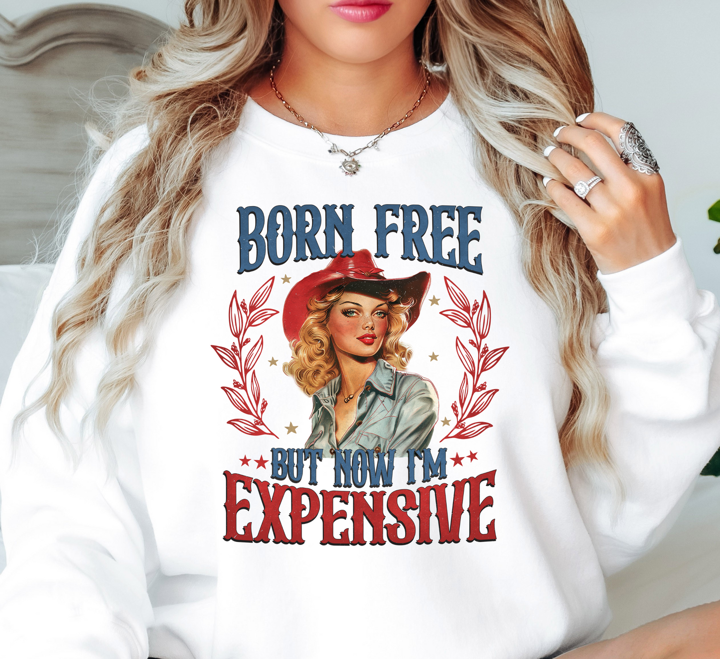 Born Free Expensive Sweatshirt | Stars and Stripes Collection | Unique Gifts for Family and Friends