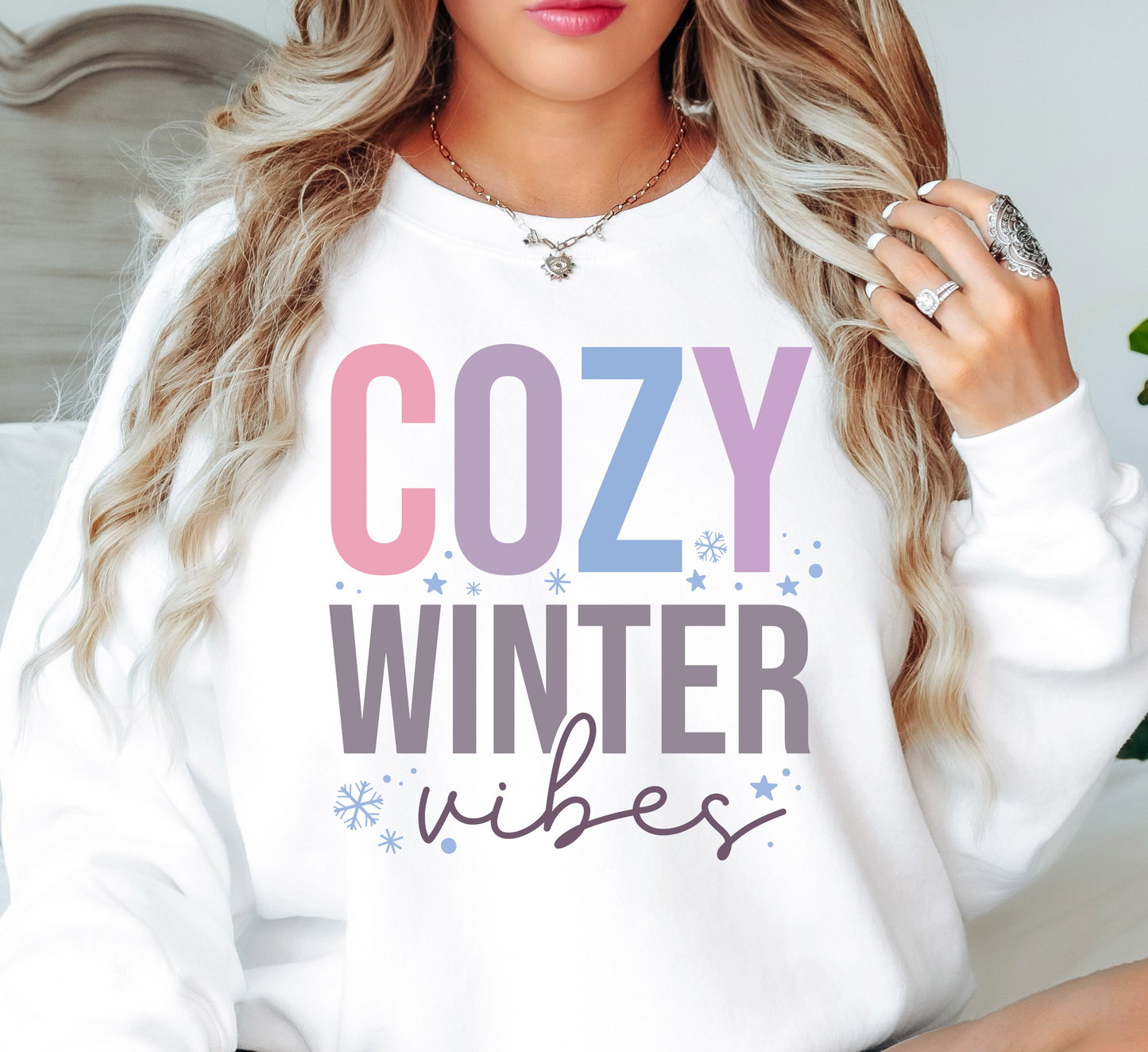 Cozy Winter Vibes Sweatshirt | Frosty Chic Collection | Unique Gifts for Family Friends
