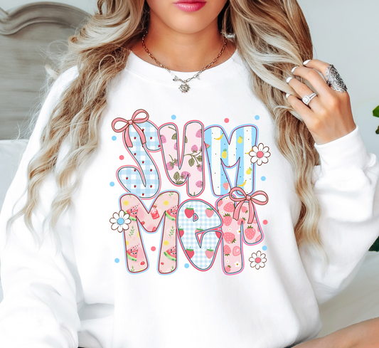 Preppy Summer Bows Sweatshirt | Beach Breeze Collection | Unique Gifts for Family Friends