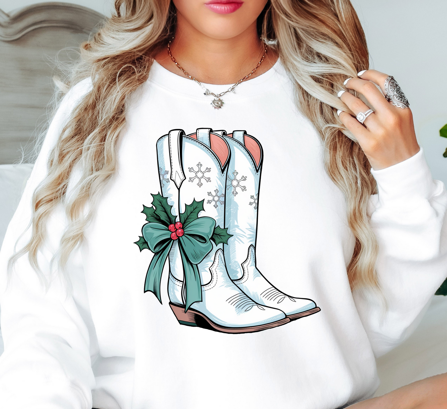Western Winter Sweatshirt | Frosty Chic Collection | Unique Gifts for Family Friends