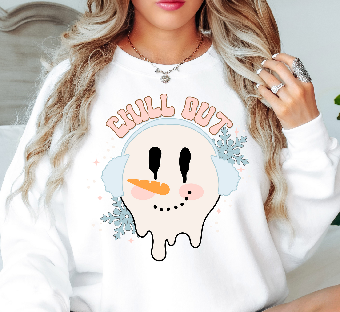 Chill Out Snowman Sweatshirt | Frosty Chic Collection | Unique Gifts for Family Friends