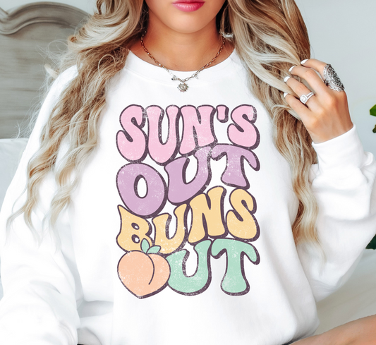 Suns Out Buns Out Sweatshirt | Beach Breeze Collection | Unique Gifts for Family Friends