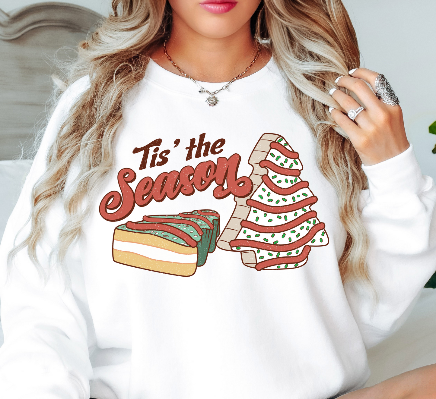 Tis The Season Cake Sweatshirt | Tis The Season Collection | Unique Gifts for Family Friends