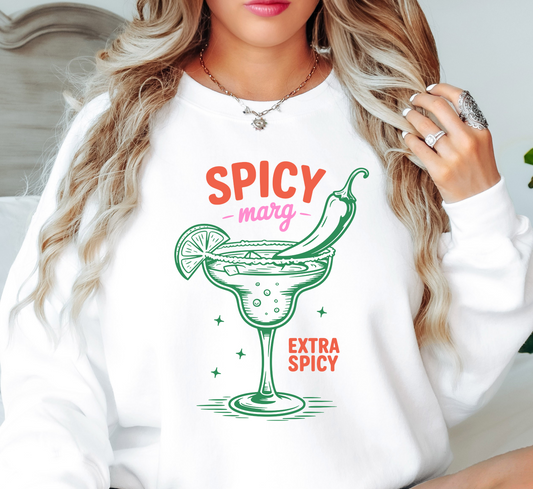 Spicy Margarita Sweatshirt | Groovy Vibes Collection | Unique Gifts for Family and Friends