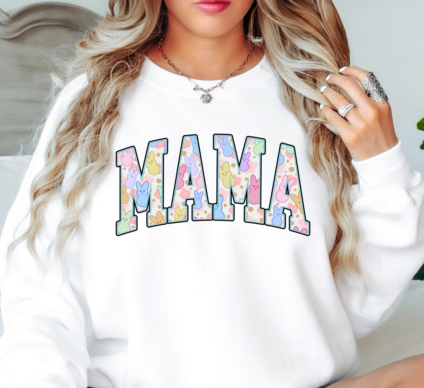 Retro Easter Mama Sweatshirt | Mama Mode Activated Collection | Unique Gifts for Family Friends