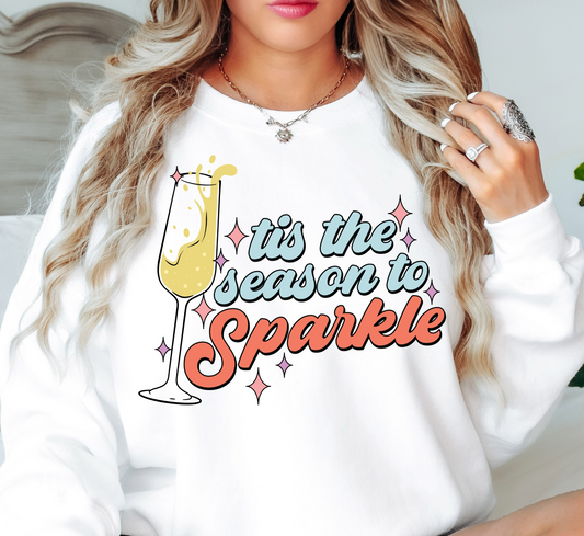Tis The Season To Sparkle Sweatshirt | New Year Magic Collection | Unique Gifts for Family Friends