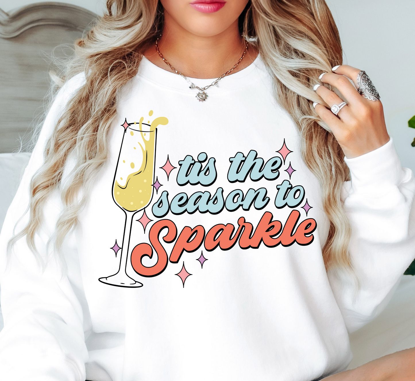 Tis The Season To Sparkle Sweatshirt | New Year Magic Collection | Unique Gifts for Family Friends