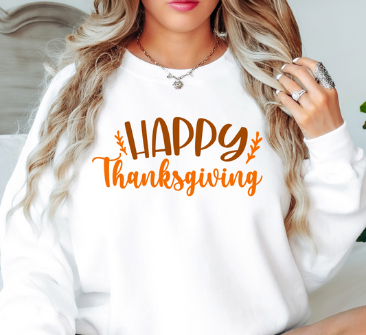 Happy Thanksgiving Sweatshirt | Harvest Joy Collection | Unique Gifts for Family Friends