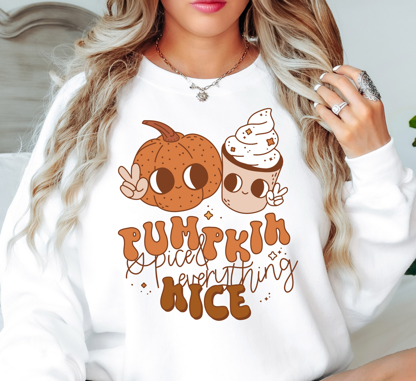 Pumpkin Spice Everything Nice Sweatshirt | Falling For You Collection | Unique Gifts for Family Friends