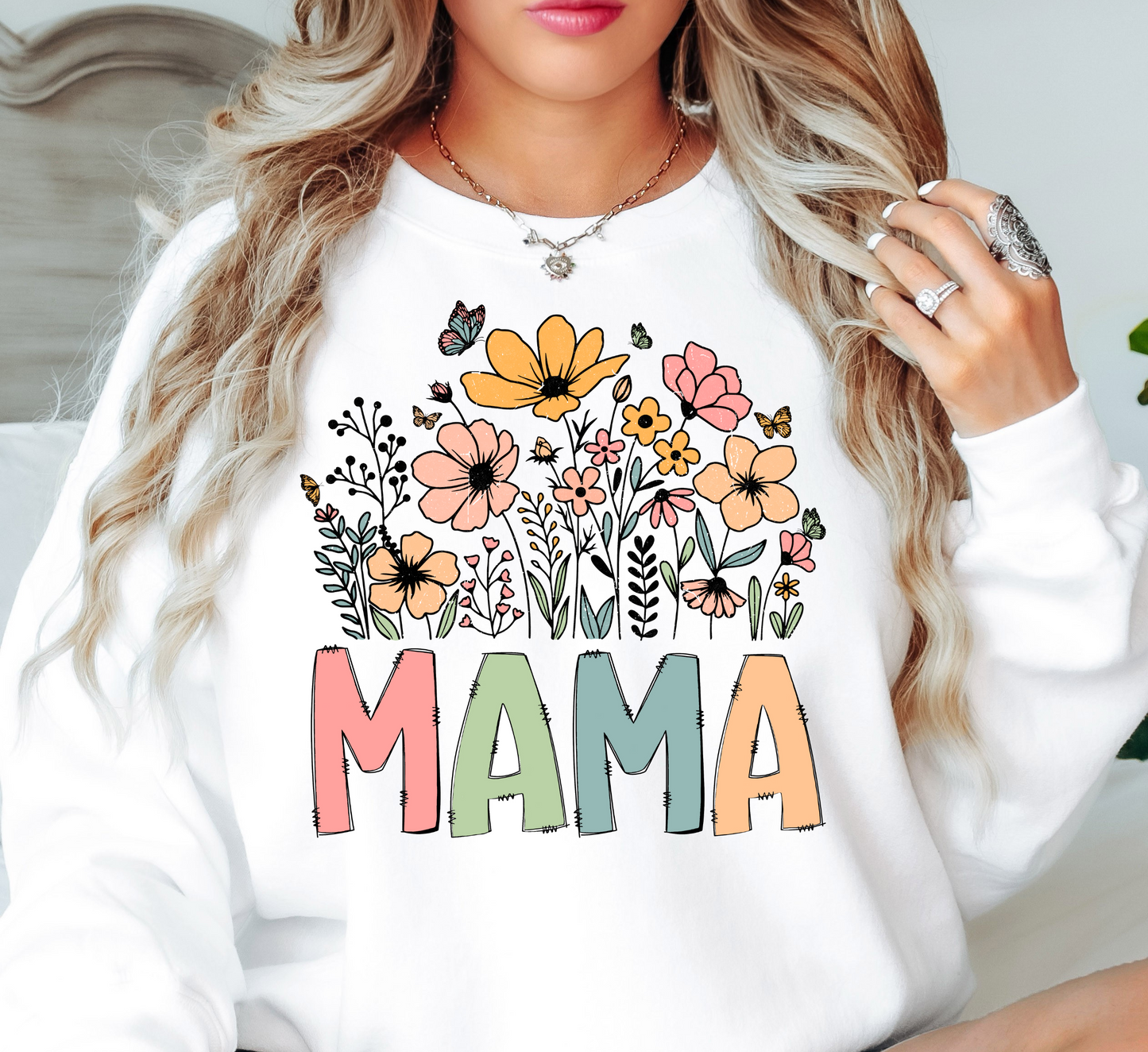Mama Wildflowers Sweatshirt | Mama Mode Activated Collection | Unique Gifts for Family Friends