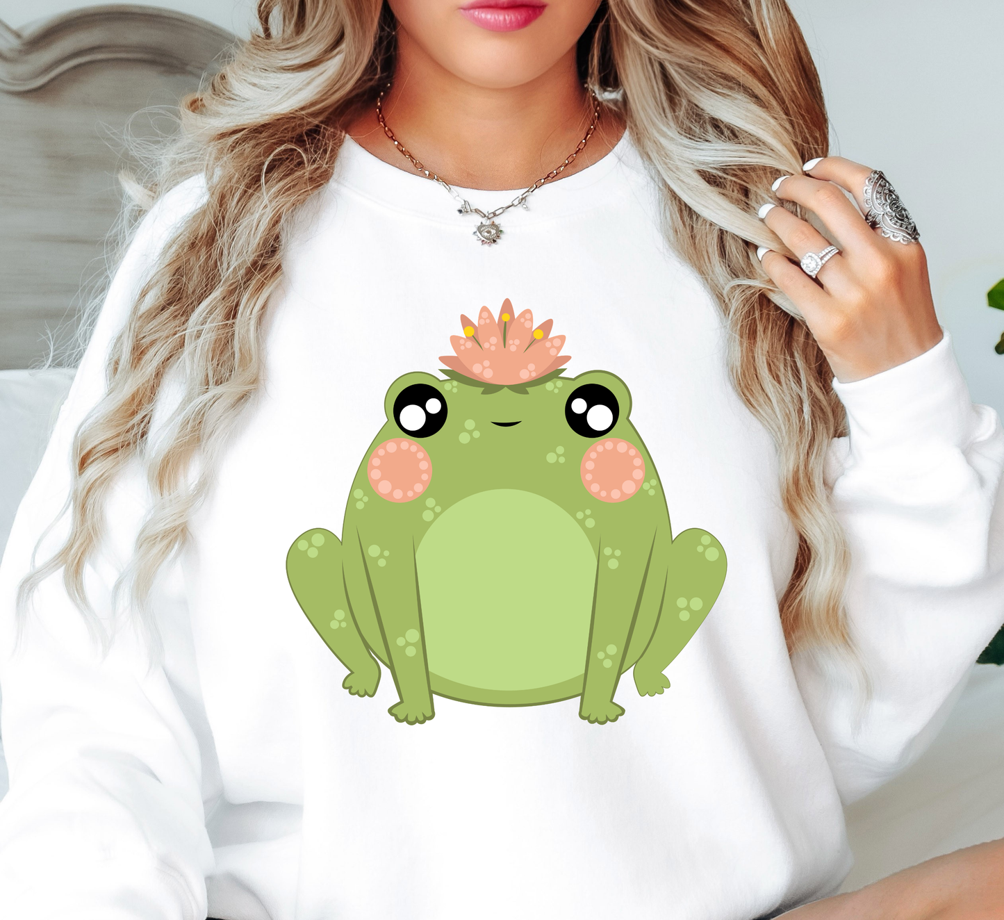 Spring Frog Sweatshirt | Spring Fling Collection | Unique Gifts for Family Friends
