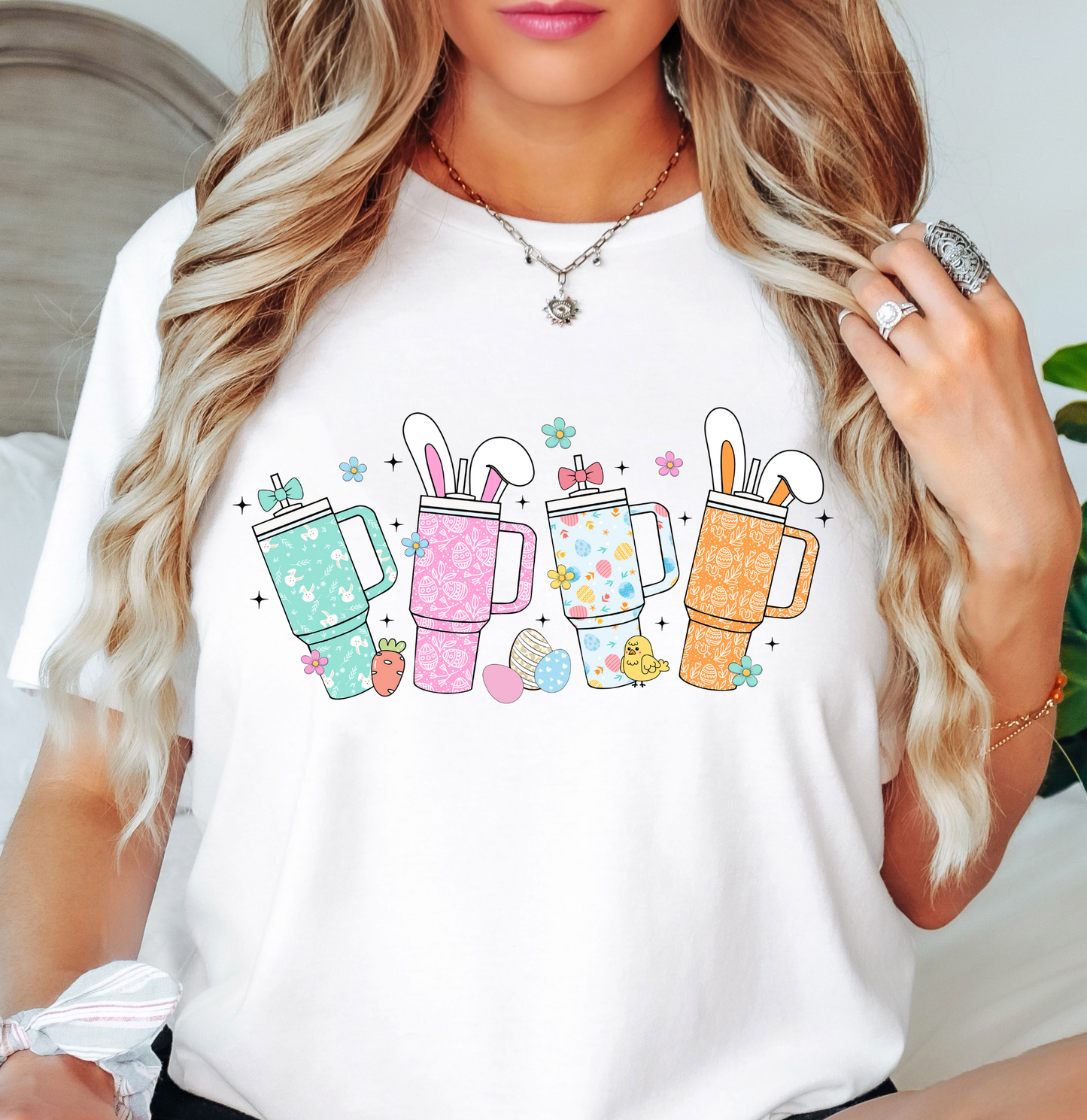 Retro Easter Tumblers Tee | Hoppin' Into Spring Collection | Unisex Pre-Shrunk T-Shirt