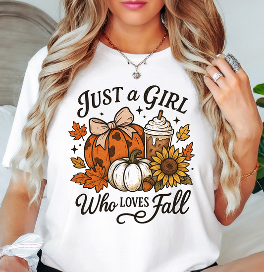 Just A Girl Who Loves Fall Tee | Falling For You Collection | Unisex Pre-Shrunk T-Shirt