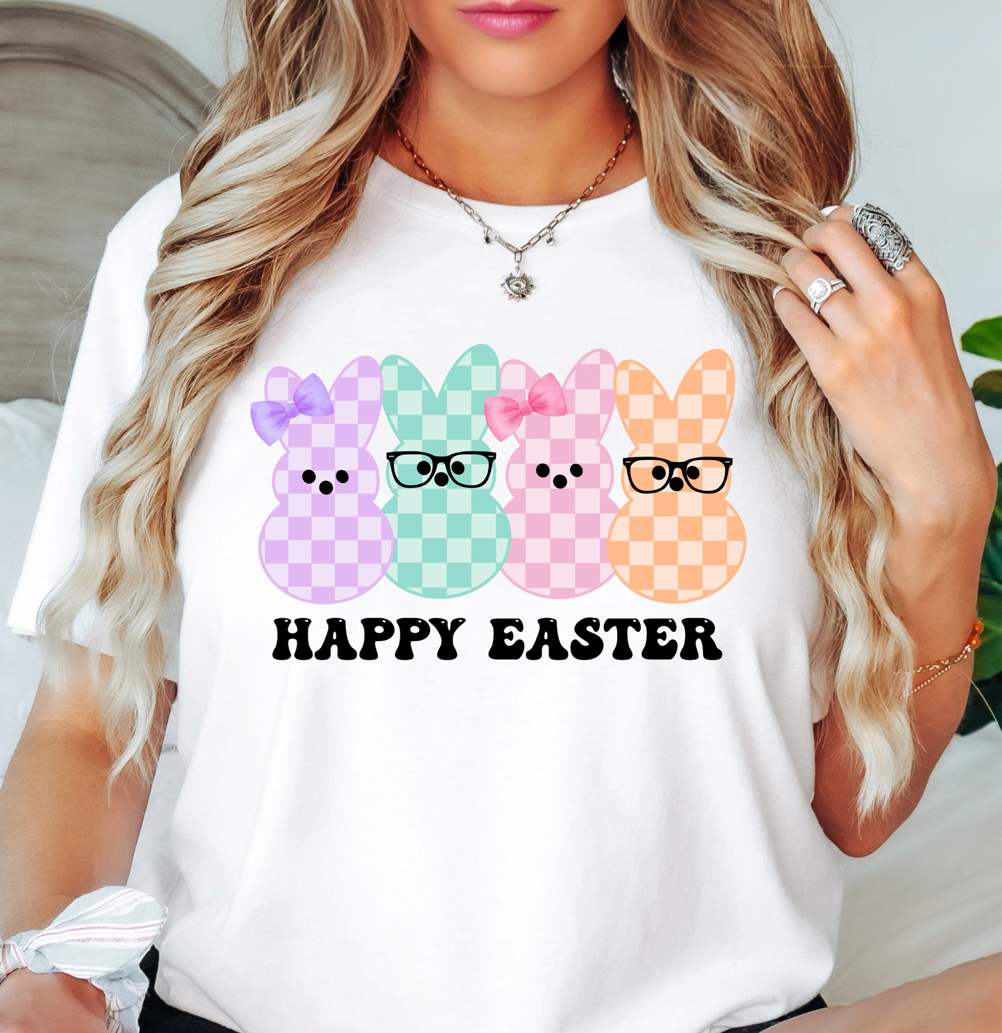 Happy Easter Peeps Tee | Hoppin' Into Spring Collection | Unisex Pre-Shrunk T-Shirt