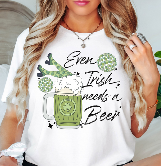 Irish Needs A Beer Tee | Feeling Lucky Collection | Unisex Pre-Shrunk T-Shirt