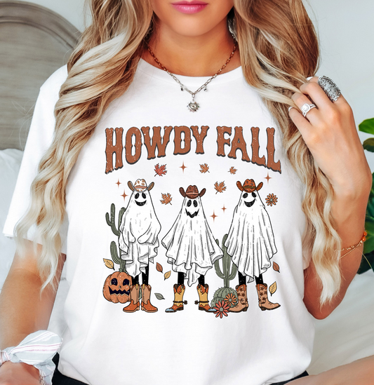 Howdy Fall Ghosts Tee | Falling For You Collection | Unisex Pre-Shrunk T-Shirt