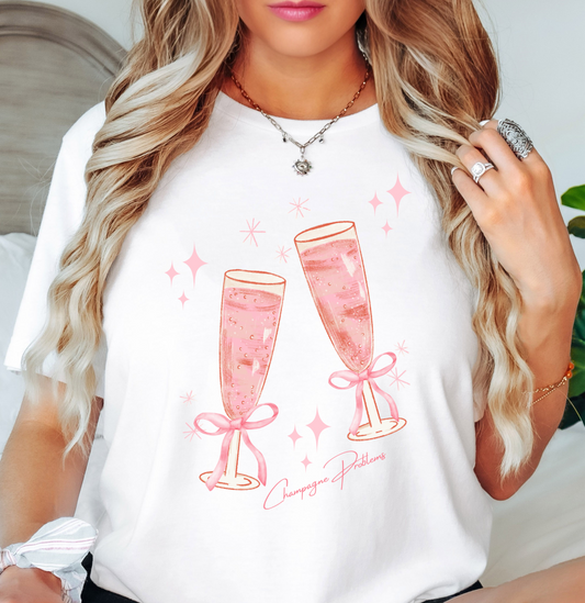 Champagne Problems Tee | New Year Magic Collection | Unisex Pre-Shrunk T-Shirt