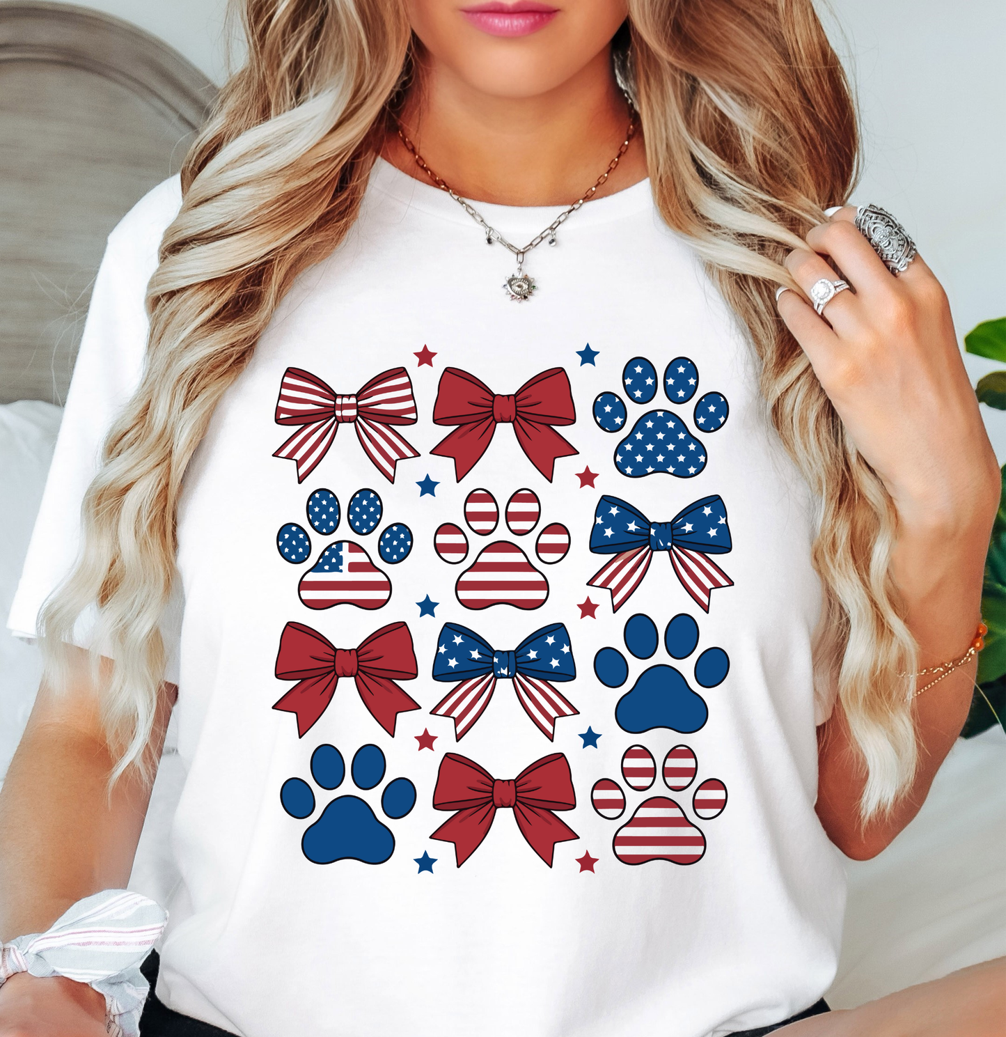 USA Paw Prints Tee | Pawsitive Vibes Collection | Unisex Pre-Shrunk T-Shirt