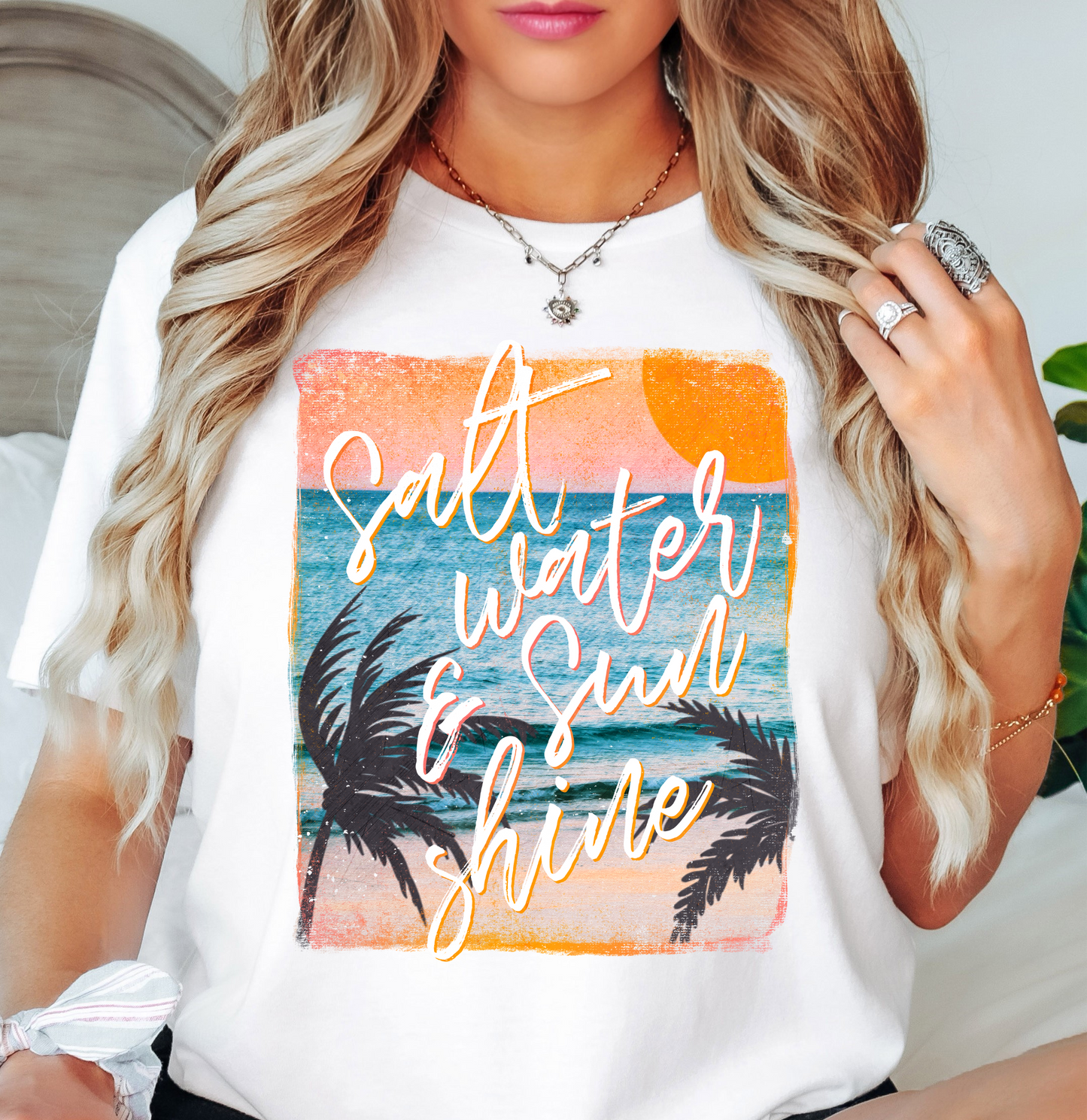 Saltwater And Sunshine Tee | Beach Breeze Collection | Unisex Pre-Shrunk T-Shirt