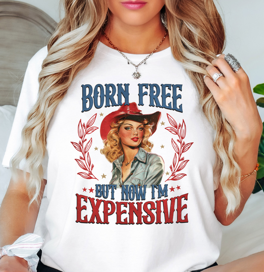 Born Free Expensive Tee | Stars and Stripes Collection | Unisex Pre-Shrunk T-Shirt