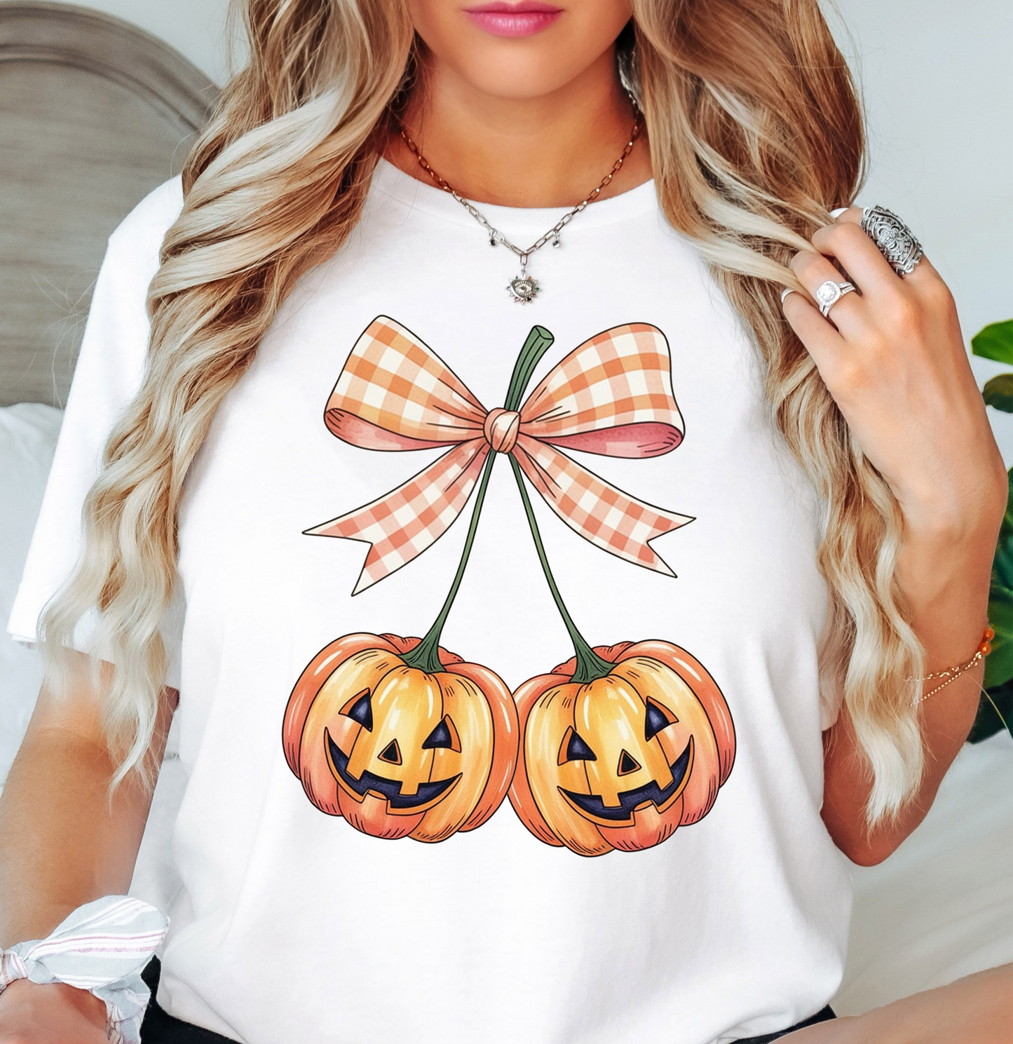 Pumpkin Cherries Tee | Boo-tiful Vibes Collection | Unisex Pre-Shrunk T-Shirt