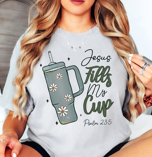 Jesus Fills My Cup Tee | Walk By Faith Collection | Unisex Pre-Shrunk T-Shirt