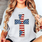Patriotic Cross Tee | Stars and Stripes Collection | Unisex Pre-Shrunk T-Shirt