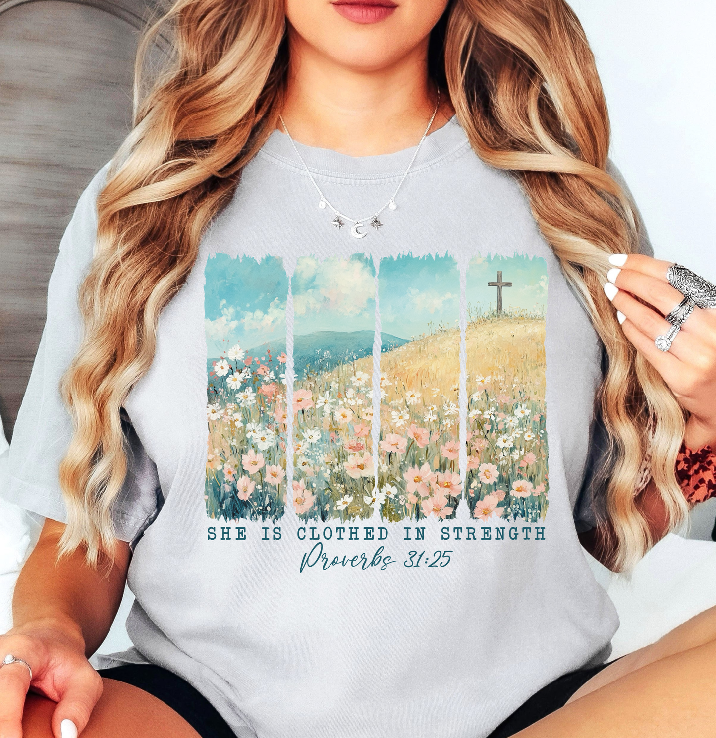 She Is Clothed (Proverbs 31) Tee | Walk By Faith Collection | Unisex Pre-Shrunk T-Shirt