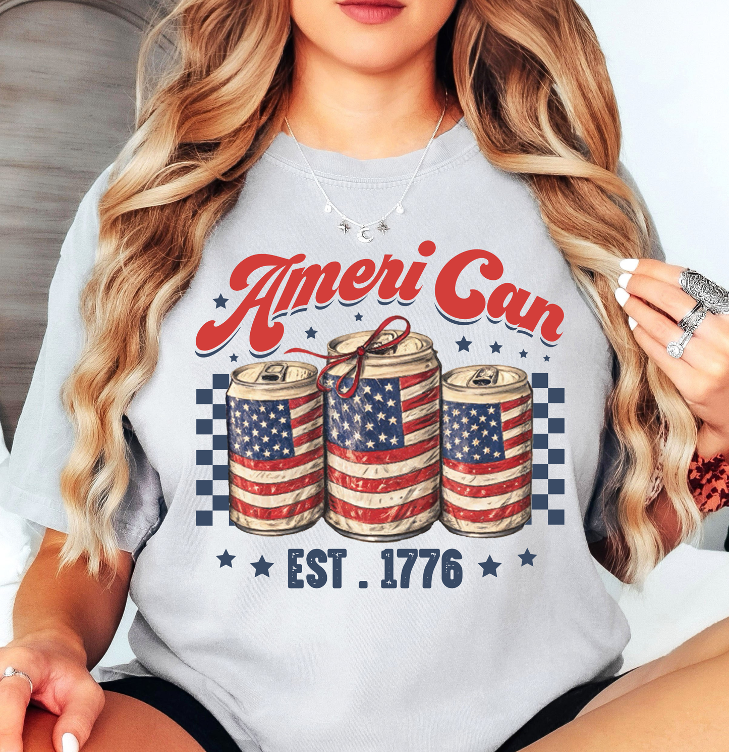 Ameri Can Tee | Stars and Stripes Collection | Unisex Pre-Shrunk T-Shirt