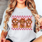 Retro Highland Cow Hearts Tee | XoXo Love Collection | Unisex Pre-Shrunk T-Shirt