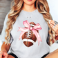 Coquette Football Bow Tee | Groovy Vibes Collection | Unisex Pre-Shrunk T-Shirt