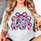 Floral Coquette USA Tee | Stars and Stripes Collection | Unisex Pre-Shrunk T-Shirt