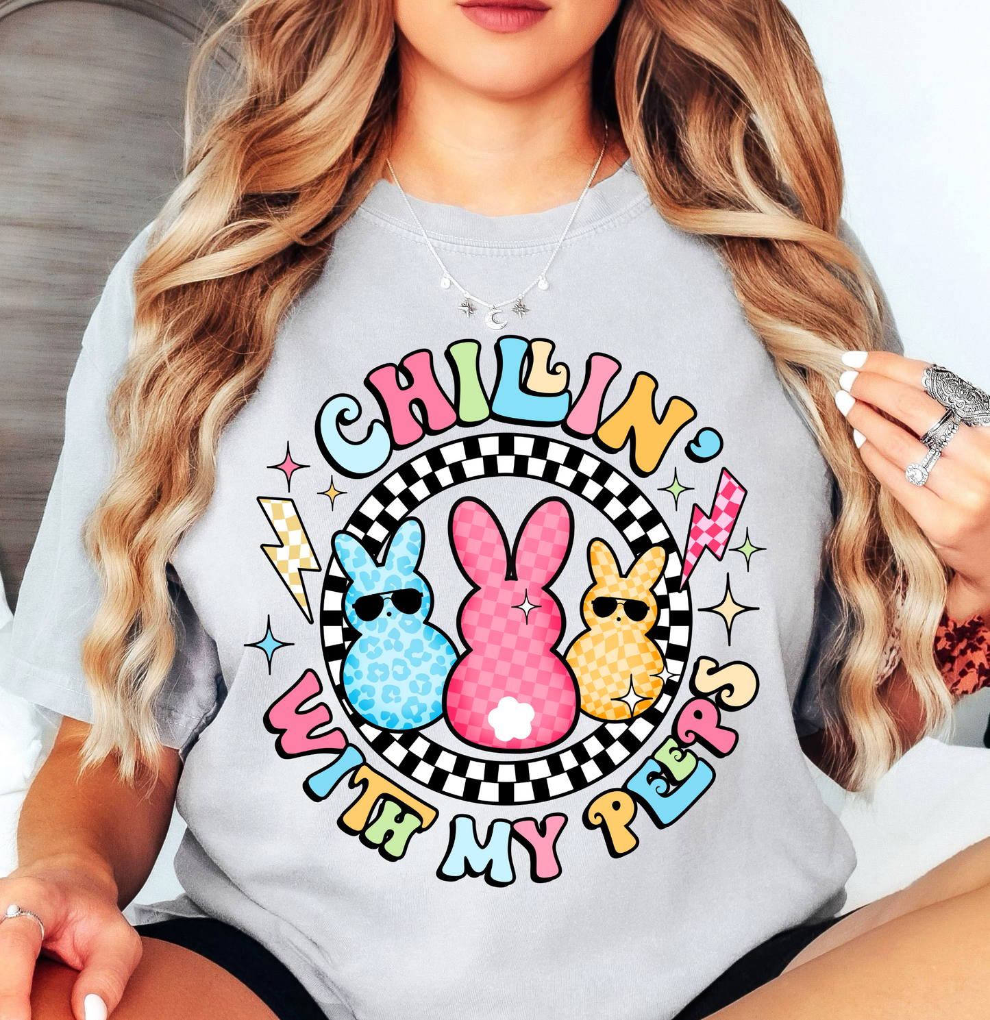 Chillin With My Peeps Tee | Hoppin' Into Spring Collection | Unisex Pre-Shrunk T-Shirt