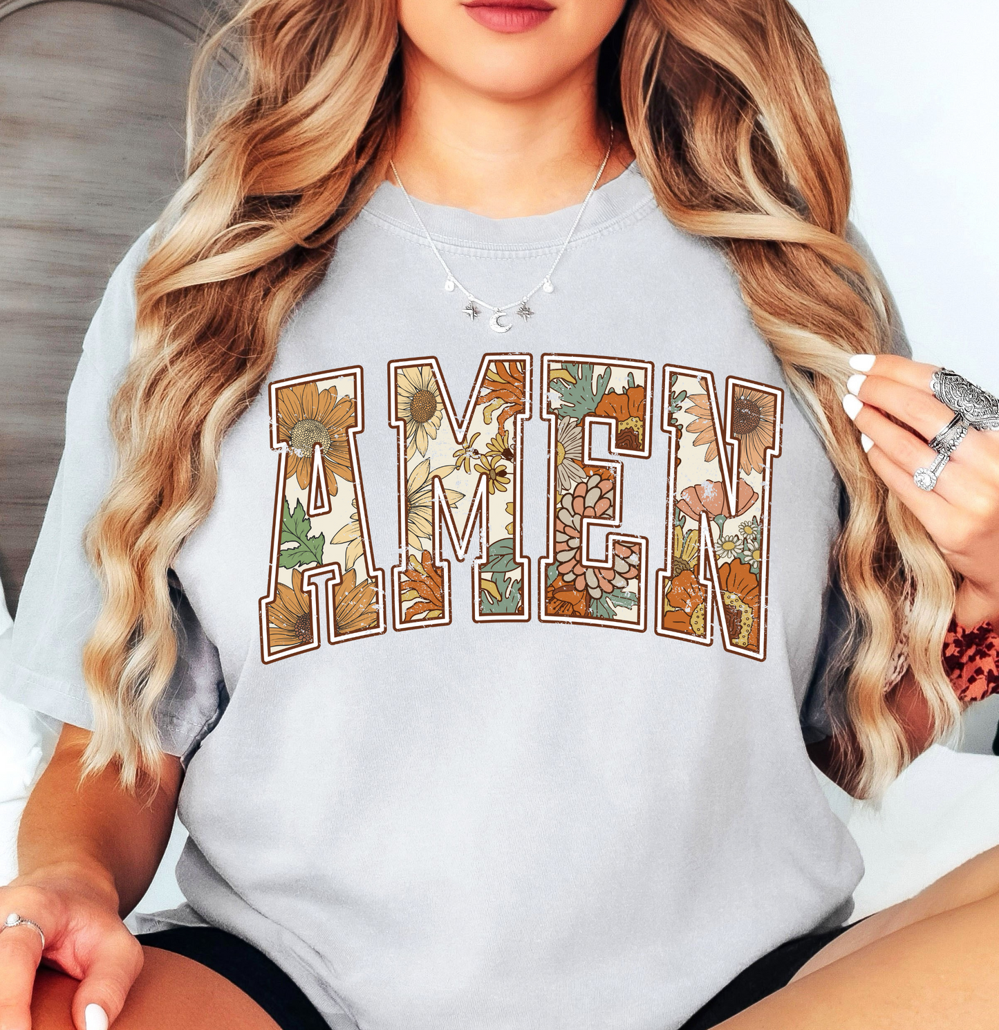 Floral Amen Tee | Walk By Faith Collection | Unisex Pre-Shrunk T-Shirt