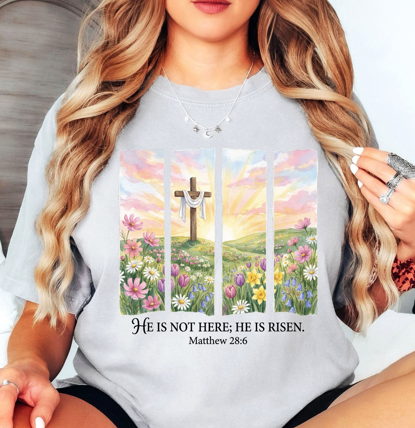 He Is Risen (Matthew) Florals Tee | Walk By Faith Collection | Unisex Pre-Shrunk T-Shirt