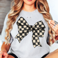 Checkered Bow Tee | Groovy Vibes Collection | Unisex Pre-Shrunk T-Shirt