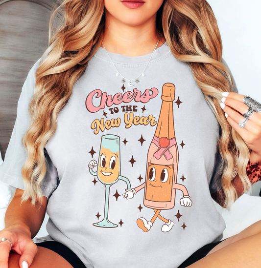 Cheers To The New Year Tee | New Year Magic Collection | Unisex Pre-Shrunk T-Shirt