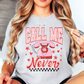 Distressed Call Me Never Tee | XoXo Love Collection | Unisex Pre-Shrunk T-Shirt