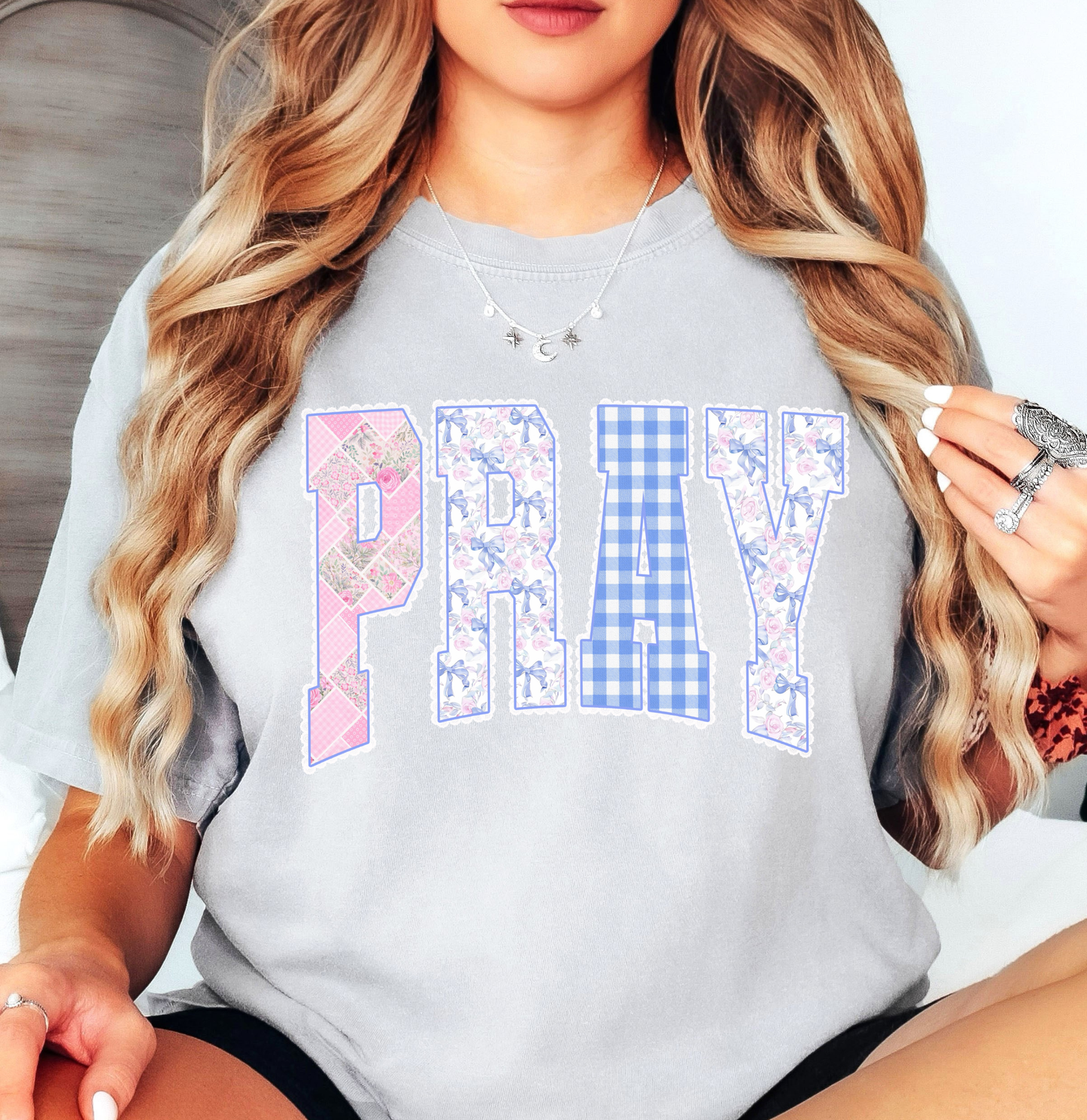 Pray Preppy Coquette Tee | Walk By Faith Collection | Unisex Pre-Shrunk T-Shirt