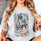 He Is Risen Floral Wreath Tee | Walk By Faith Collection | Unisex Pre-Shrunk T-Shirt