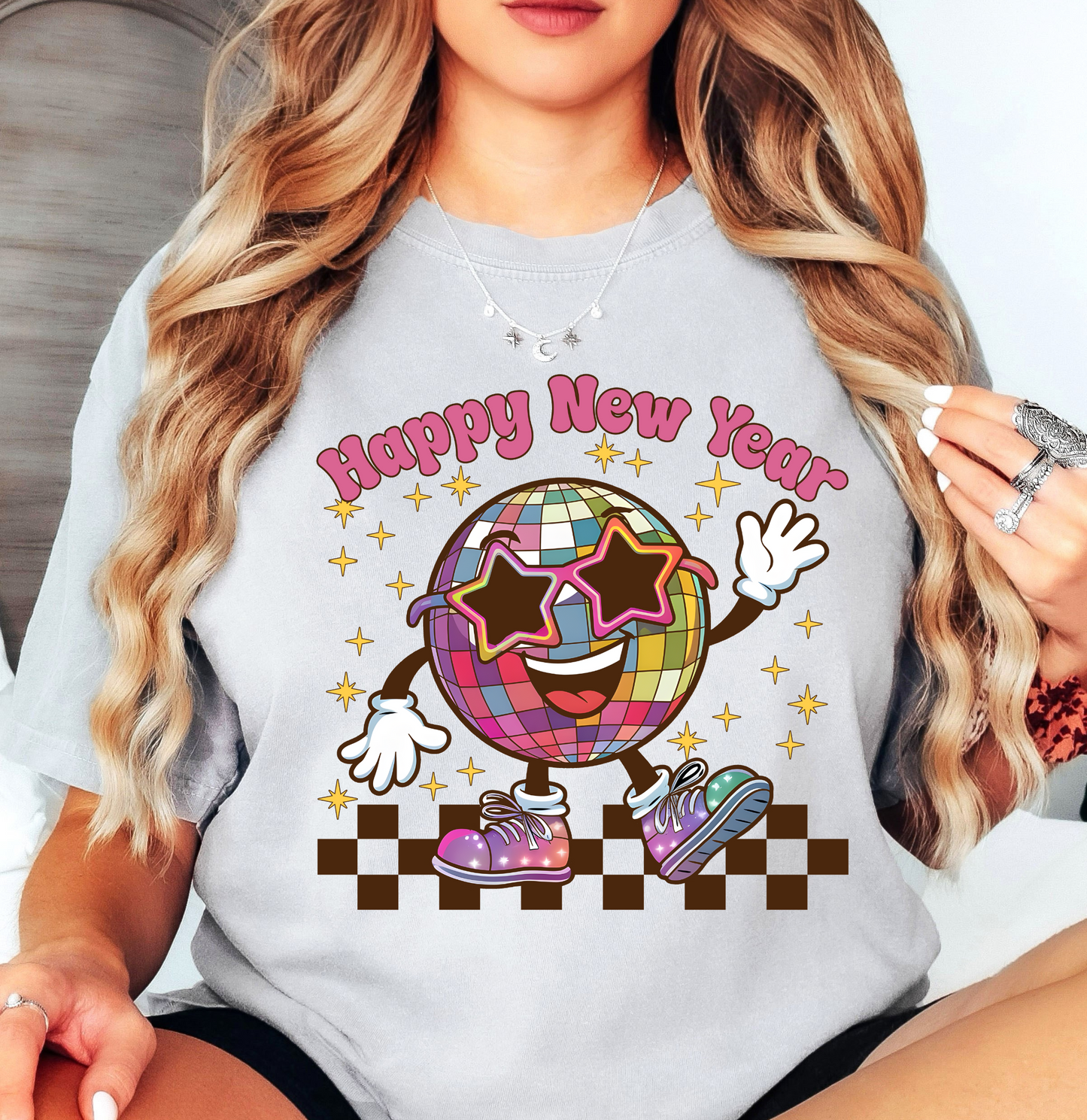 Retro Happy New Year Tee | New Year Magic Collection | Unisex Pre-Shrunk T-Shirt