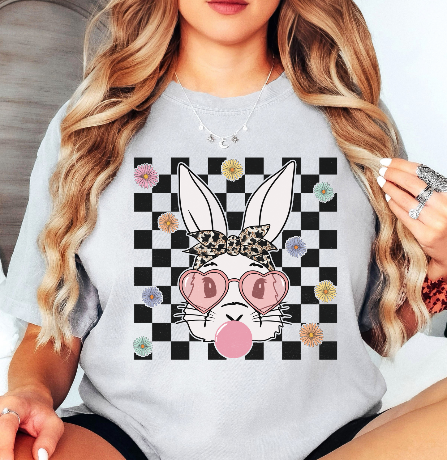 Bandana Glasses Bubblegum Tee | Hoppin' Into Spring Collection | Unisex Pre-Shrunk T-Shirt