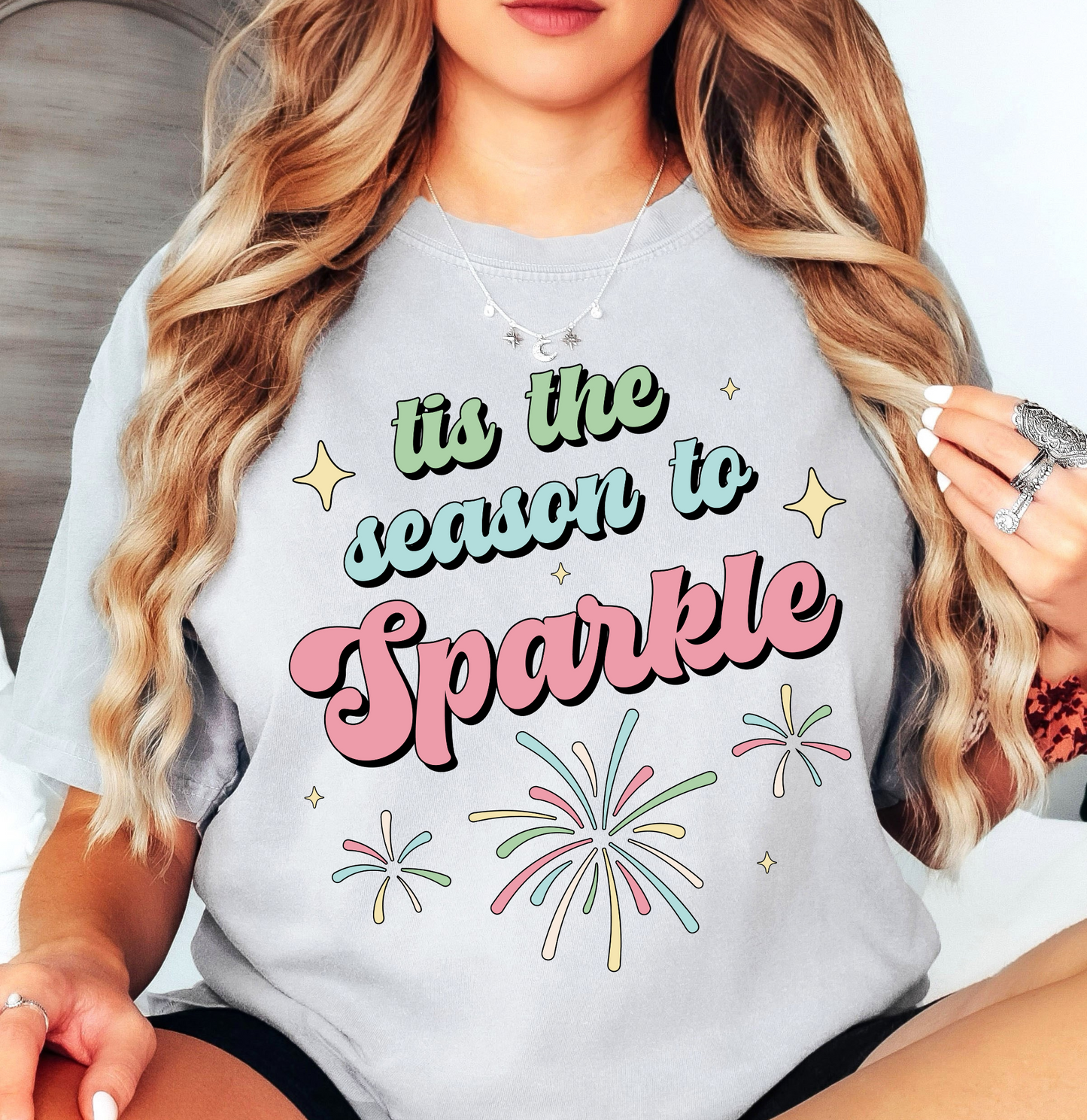 Tis The Season To Sparkle (Fireworks) Tee | New Year Magic Collection | Unisex Pre-Shrunk T-Shirt